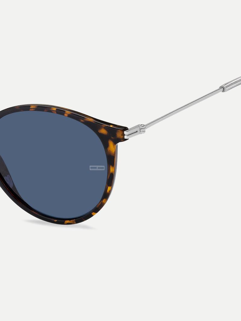 Férfi Tommy Hilfiger Classic Browline Napszemüveg Barna | HU 1554ZUT